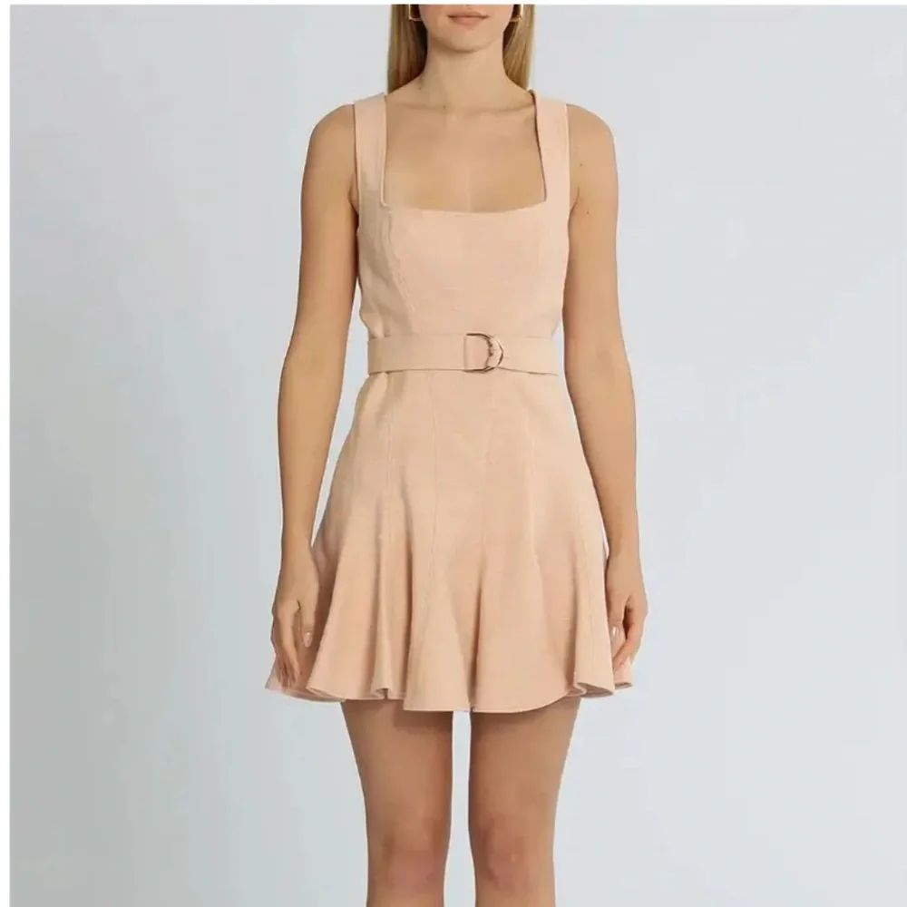 Acler Light Tan Belted Mini Dress - Picture 1 of 4